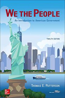 Access EPUB KINDLE PDF EBOOK We The People: An Introduction to American Government by  Thomas Patter
