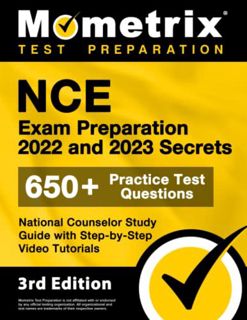 [Read] [EPUB KINDLE PDF EBOOK] NCE Exam Preparation 2022 and 2023 Secrets: 650+ Practice Test Questi
