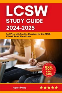 DOWNLOAD(PDF) LCSW Study Guide 2024-2025: Test Prep with Practice Questions for the ASWB