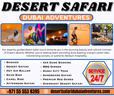 Desert Safari With Quad Biking Dubai: A Thrilling Adventure in the Sands / +971 55 553 8395