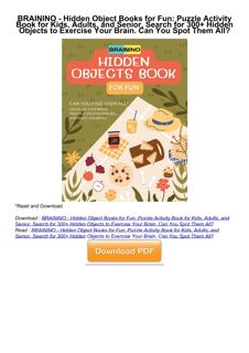 [READ]✔️ BRAININO - Hidden Object Books for Fun: Puzzle Activity Book for Kids, Adults, and Senior,