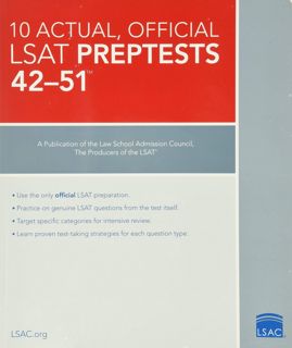 PDF 10 Actual, Official LSAT PrepTests 42-51: (PrepTests 42?51)