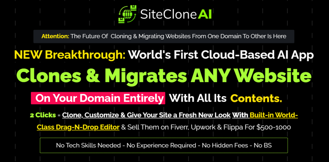 SiteClone AI Review: The Ultimate Website Cloning & Migrating App