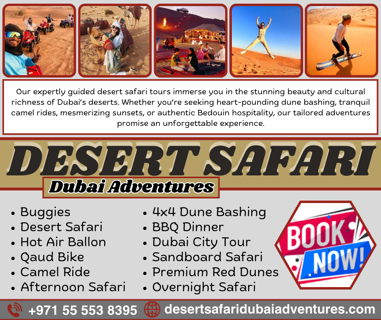 Private Desert Safari Dubai: A Luxurious Adventure / 00971 55 553 8395