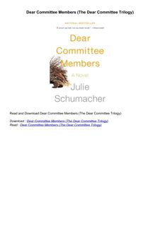 ⚡PDF_ Dear Committee Members (The Dear Committee Trilogy)