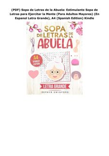 (PDF) Sopa de Letras de la Abuela: Estimulante Sopa de Letras para Ejercitar la Mente (Para Adu