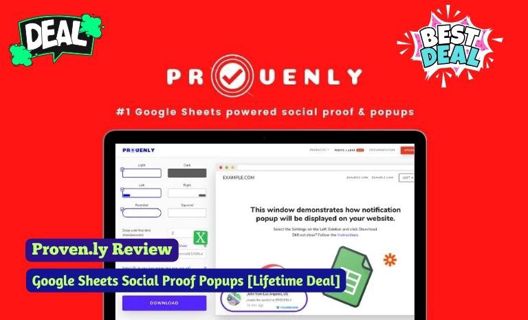 Proven.ly Review: Google Sheets Social Proof Popups [Lifetime Deal]