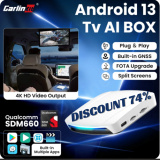 Carlinkit UHD TV Box Android 13.0 Qualcomm 8-Core Wireless CarPlay & Android Auto Adapter Support 4K