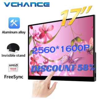 VCHANCE 17 inch 2.5K Portable Monitor 2560*1600p 100%DCI-P3 500Nit Expand Office Movie Display