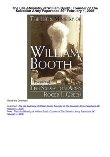 ❤read The Life & Ministry of William Booth: Founder of The Salvation Army