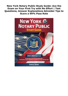 [PDF] READ Free New York Notary Public Study Guide: Ace the Exam on Yo