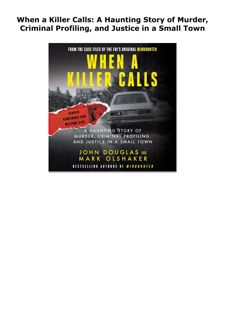 PDF Read Online When a Killer Calls: A Haunting Story of Murder, Crimi