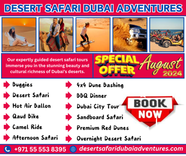 Hot Air Balloon Adventures Dubai: Soaring Above - Desert Safari Dubai Adventures / 00971 55 553 8395