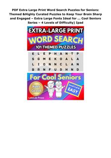 PDF Extra Large Print Word Search Puzzles for Seniors: Themed & Highly Curated Puzzles to Keep