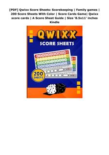 [PDF] Qwixx Score Sheets: Scorekeeping | Family games | 200 Score Sheets With Color | Score Car