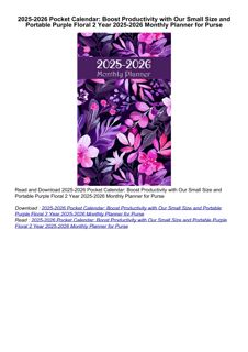 ❤[READ]❤ 2025-2026 Pocket Calendar: Boost Productivity with Our Small Size and Portable