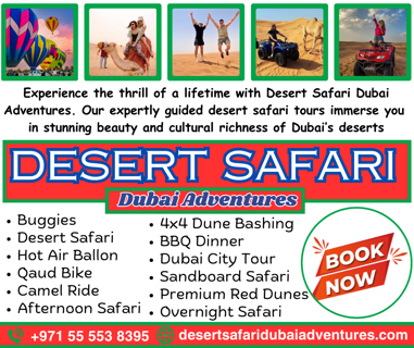 Exploring the Thrills of Desert Safari with Quad Biking Dubai / 00971 55 553 8395