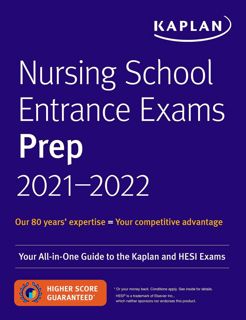 Nursing School Entrance Exam Preps 2021-2022: Your All-in-One Guide to the Kaplan