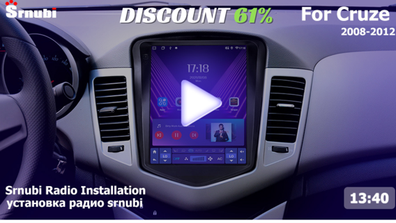 Srnubi For Chevrolet Cruze 2008-2014 Carplay Android 12 Car Radio Multimedia Video Player