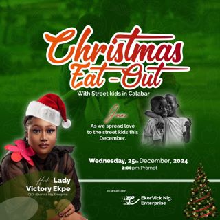 CHRISTMAS EAT-OUT WITH STREET KIDS IN CALABAR BY EKORVICK NIGERIA ENTERPRISE-VICTORY EKPE