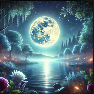 Beauty of Moonlight: A Serene Fantasy Nightscape