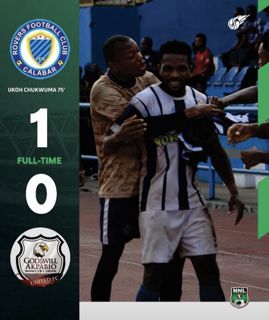 NNL 2024/25: ROVERS FC DEFEAT GODSWILL AKPABIO FC 1-0 IN FRONT OF HOME FANS