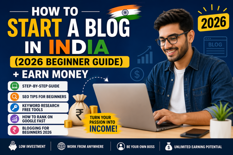 How to Start a Blog in India (2026 Beginner Guide + Earn Money)