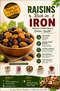 Raisins Rich in Iron