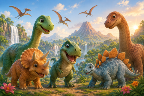 🦖الديناصورات:عمالقةالأرض الذين حكموا العالم قبل ملايين السنين
