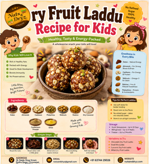 Dry Fruit Laddu Recipe for Kids: A Healthy, Tasty & Energy-Packed Snack