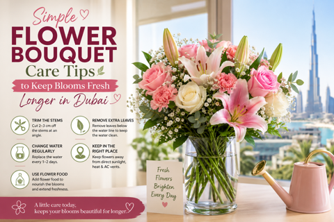 Simple Flower Bouquet Care Tips to Keep Blooms Fresh Longer in Dubai