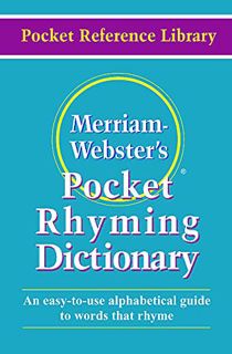 [Read] EPUB KINDLE PDF EBOOK Merriam Webster's Pocket Rhyming Dictionary (Pocket Reference Library)