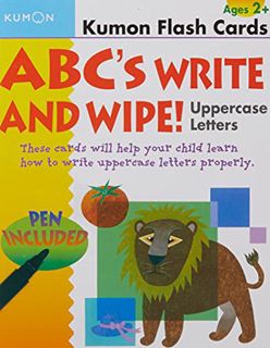 [ACCESS] PDF EBOOK EPUB KINDLE ABCs Write & Wipe! Uppercase Letters (Kumon Flash Cards) Ages 5-6, ki