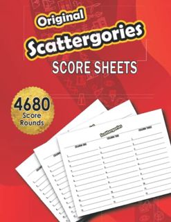 VIEW [PDF EBOOK EPUB KINDLE] Original Scattergories Score Sheets: 130 Large Print Refill Sheets For