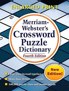 View [PDF EBOOK EPUB KINDLE] Merriam-Webster's Crossword Puzzle Dictionary, 4th Ed., Enlarged Print