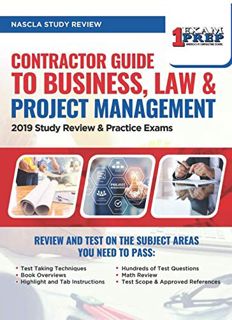 Read [KINDLE PDF EBOOK EPUB] NASCLA Contractor Guide to Business, Law & Project Management Study Rev