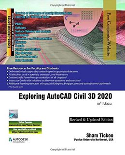 [Get] [PDF EBOOK EPUB KINDLE] Exploring AutoCAD Civil 3D 2020, 10th Edition by  Prof. Sham Tickoo Pu