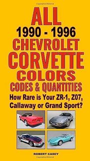 Read KINDLE PDF EBOOK EPUB All 1990-1996 Chevrolet Corvette Colors, Codes & Quantities: How Rare is