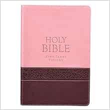 Read PDF EBOOK EPUB KINDLE KJV Holy Bible, Thinline Large Print, Pink and Brown Faux Leather w/Ribbo