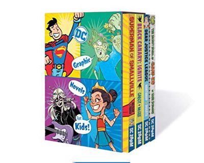 VIEW [EPUB KINDLE PDF EBOOK] DC Graphic Novels for Kids Box Set 1 by  Various &  Various 📭