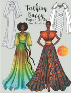 ACCESS [KINDLE PDF EBOOK EPUB] Fashion Queen Paper Dolls For Adults: Color, Cut And Style Paper Doll