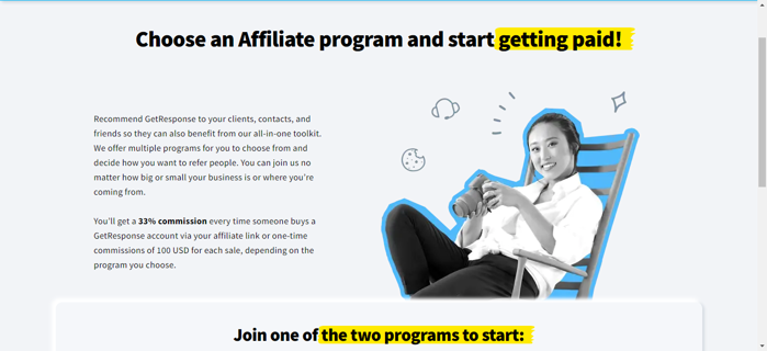 Getresponse affiliate program earn money
