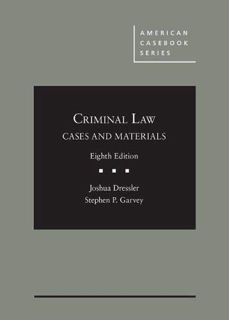 ACCESS [KINDLE PDF EBOOK EPUB] Cases and Materials on Criminal Law (American Casebook Series) by  Jo