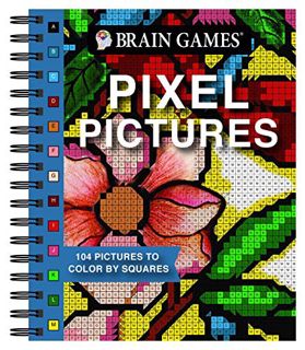 Get [PDF EBOOK EPUB KINDLE] Brain Games - Pixel Pictures: 104 Pictures to Color by Squares by  Publi