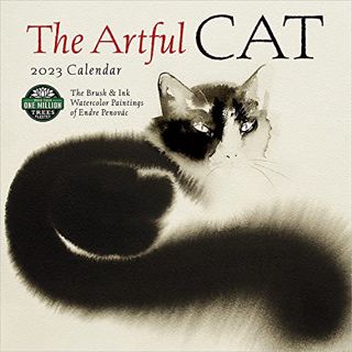 [Get] [KINDLE PDF EBOOK EPUB] The Artful Cat 2023 Wall Calendar: Brush & Ink Watercolor Paintings by
