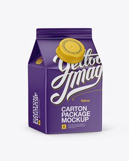 Download Free Carton Package With Plastic Cap Mockup - Half Side View PSD Templates