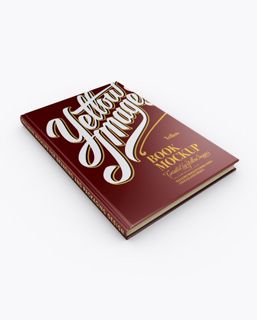 Download Free Matte Book Mockup - Half Side View (High-Angle Shot) PSD Templates