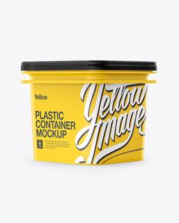 Download Free Plastic Container Mockup - Half Side View PSD Templates