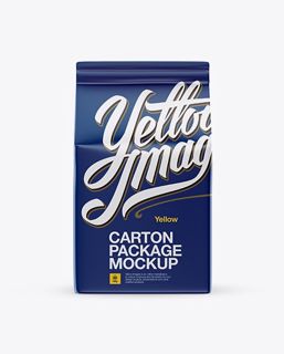 Download Free Carton Package Mockup - Front View PSD Templates