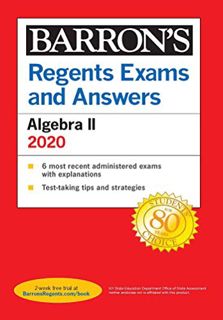 Read PDF EBOOK EPUB KINDLE Regents Exams and Answers: Algebra II 2020 (Barron's Regents NY) by  Gary
